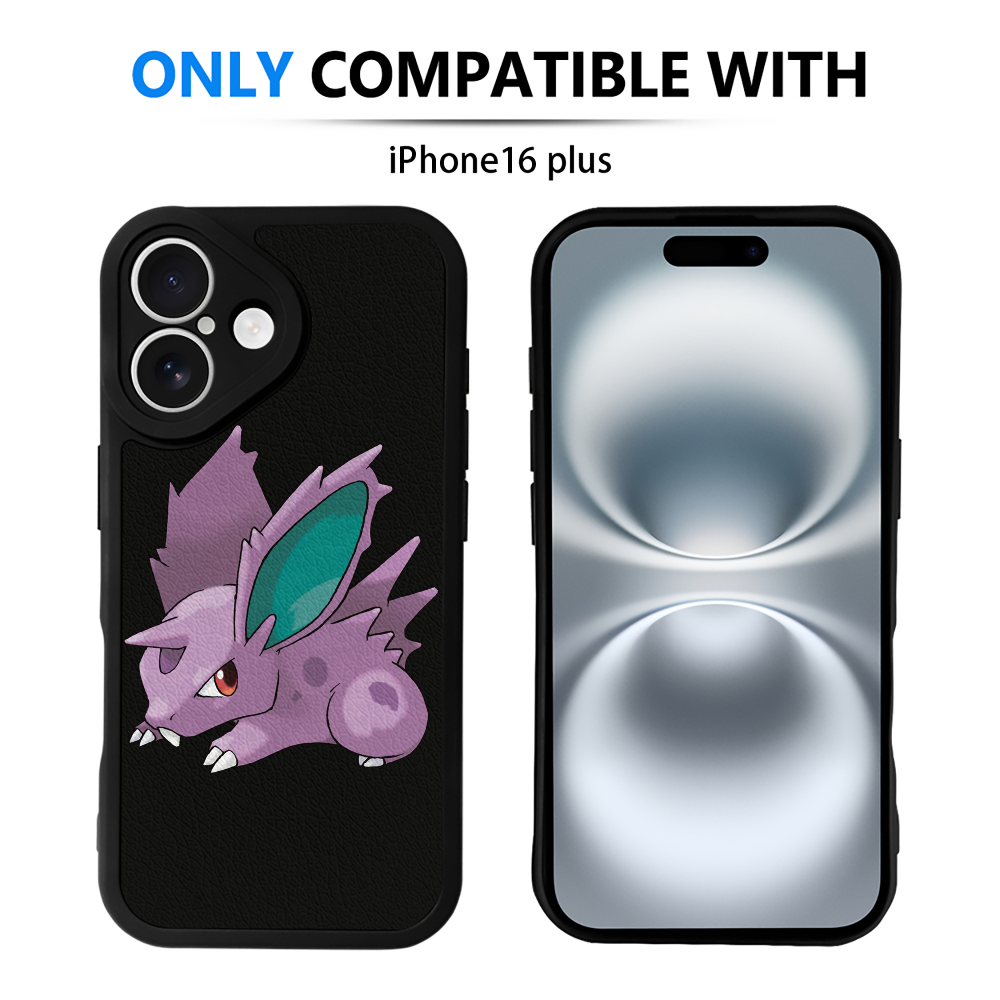 （画像用） ポケットモンスター Pokémon 【iPhone 16シリーズ対応】シリコンスマホケース（レザー調） 材質：シリコン